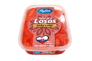 Nepravý losos v oleji, slaný (kúsky) 150 g (A)