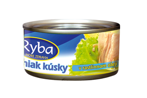 Tuniak v oleji - kúsky RYBA, 185G (A)