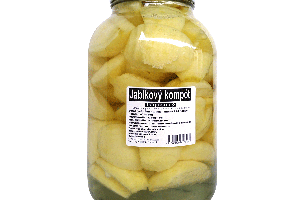 Jablkový kompót, lúpané štvrtené jab., 3,2 kg PP 1 (A)