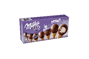 MILKA Mini kornútky Vanilka-čokoláda, (8x25 ml) (A)