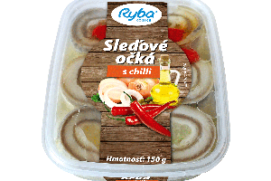 Sleďové očká s chili, 150G (A)