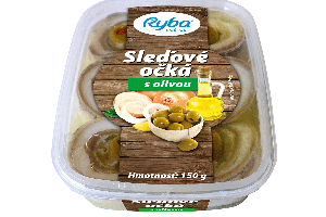 Sleďové očká s olivou, 150G (A)