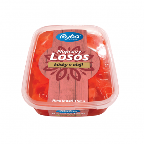 Nepravý losos v oleji, slaný (kúsky) 150 g