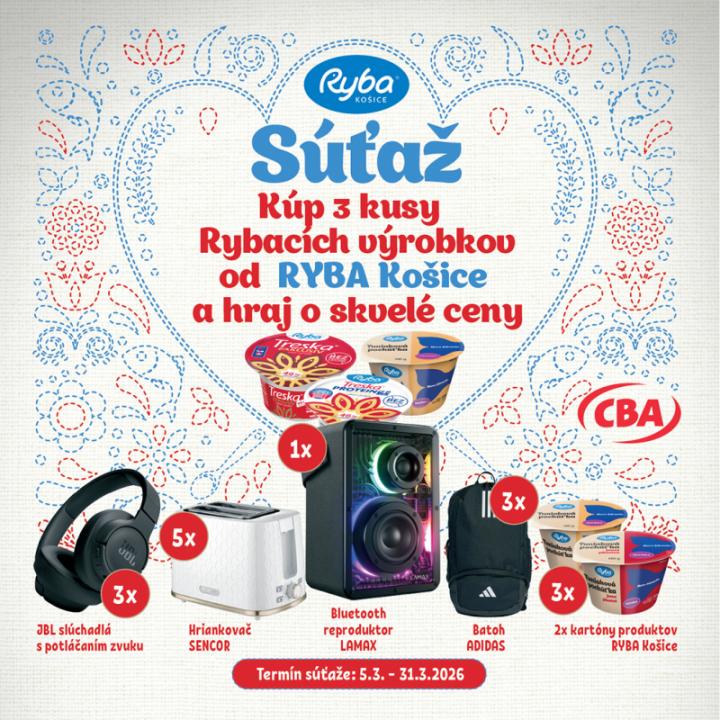 Štatút súťaže Súťaž v CBA s RYBA Košice