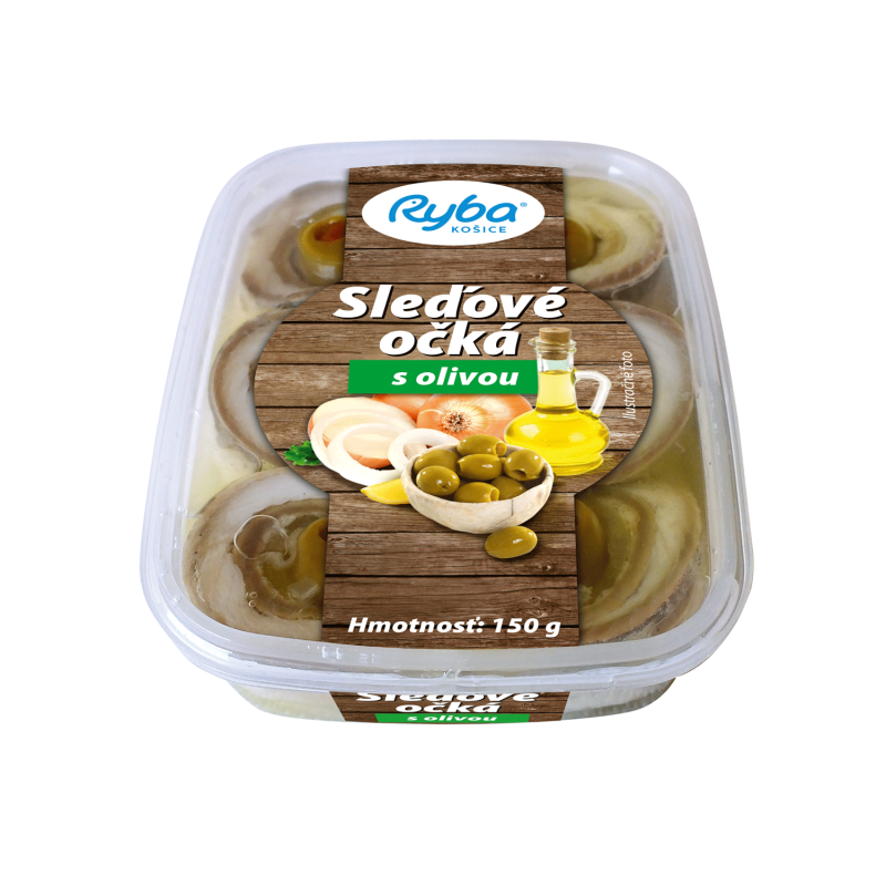 Sleďové očká s olivou 150 g